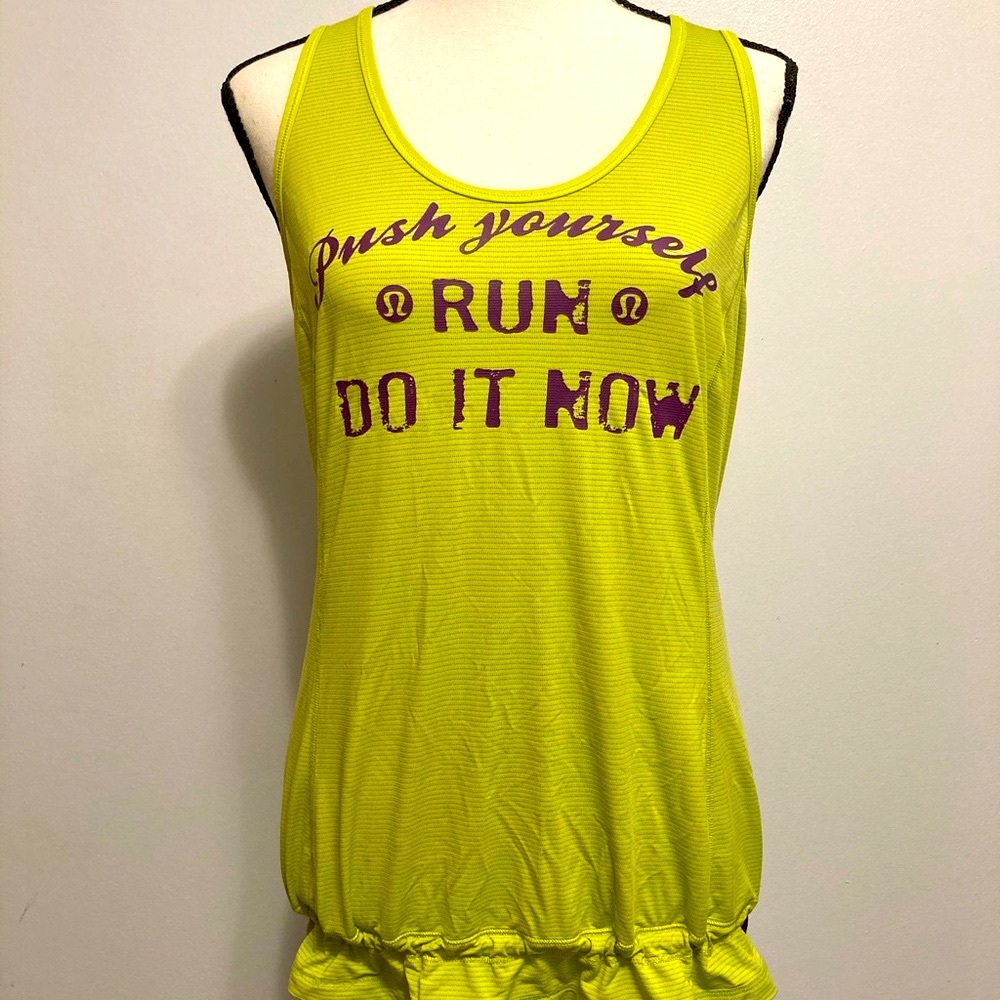 Lululemon Sz 8 "Push Yourself Run Do It Now”